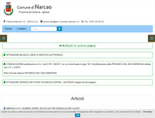 Tablet Screenshot of comune.narcao.ci.it